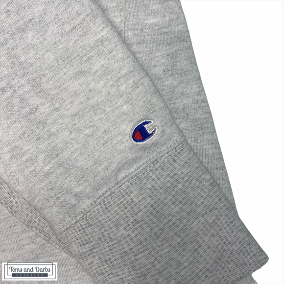 Champion Women's Scripted Hoodie in Heather Grey - Picture 5 of 10